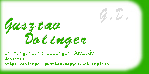 gusztav dolinger business card